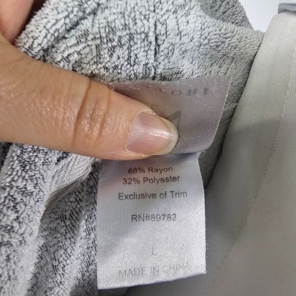 Natori Gray Rayon Blend Robe Sz L Comfy Oversized Wrap Belted Lounge Sleep - Picture 7 of 10